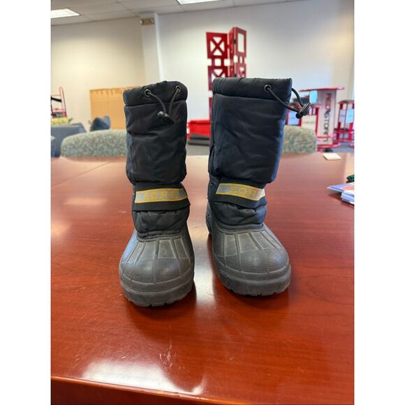Sorel Snow Chariot Black Lined Waterproof Snow Boots sz 7 - Picture 2 of 7